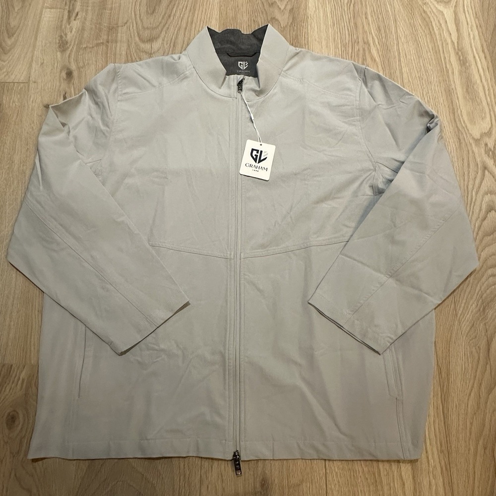 NWT Graham Luxe Kash Jacket Mens 2XL Ultimate Gray Golf‎ Full Zip Performance